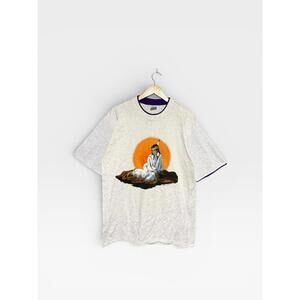 Vintage Native American Graphic T-Shirt USA Ringer Single Stitch Men’s